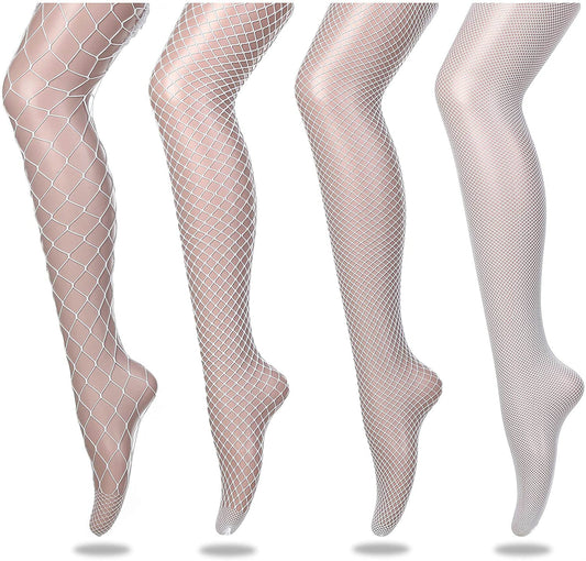 White Fishnet Tights