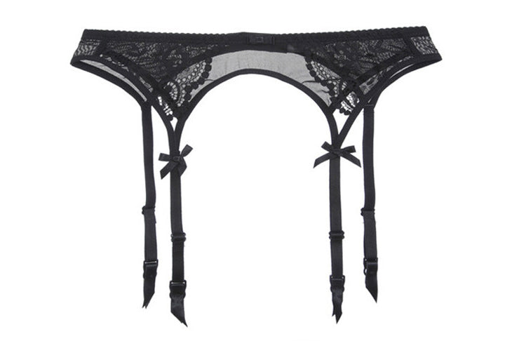 Beryl Black Lace Suspender Belt